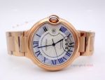 Cartier Ballon Bleu Replica Watch Rose Gold Silver Face 42mm Mens Watch